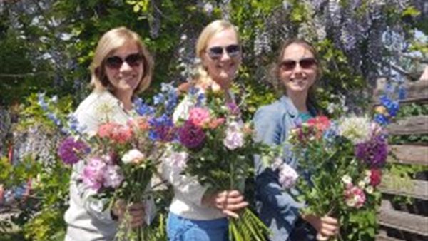 Bloemen pluk arrangement op Pluktuin Amstelveen